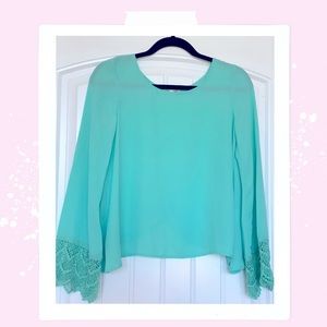 Gianni Bini Top With Crochet Detail